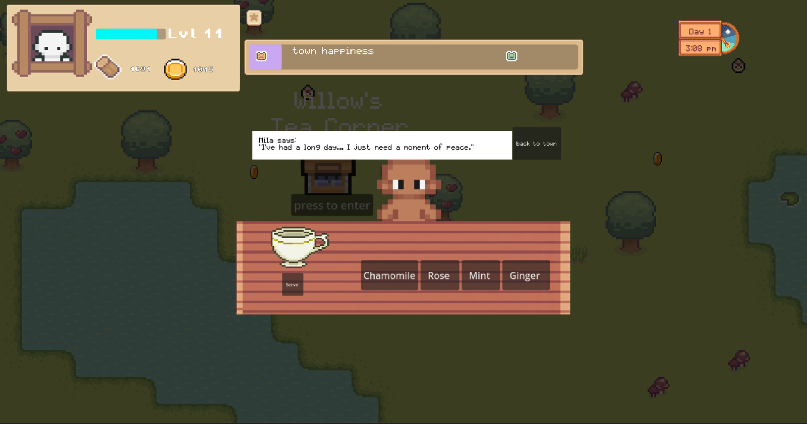 Affirmation Nation - Willow's Tea Corner scene